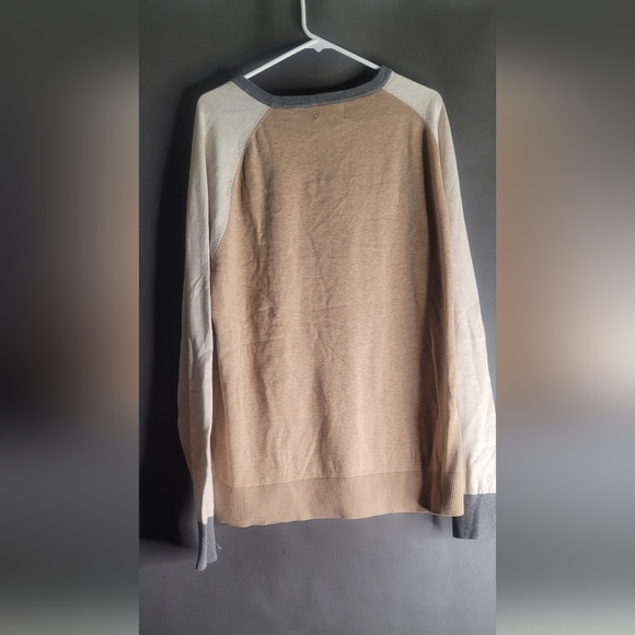 Good fellow & co mens sweater XXL long-sleeved cream 100% cotton pullover - Picture 2 of 7